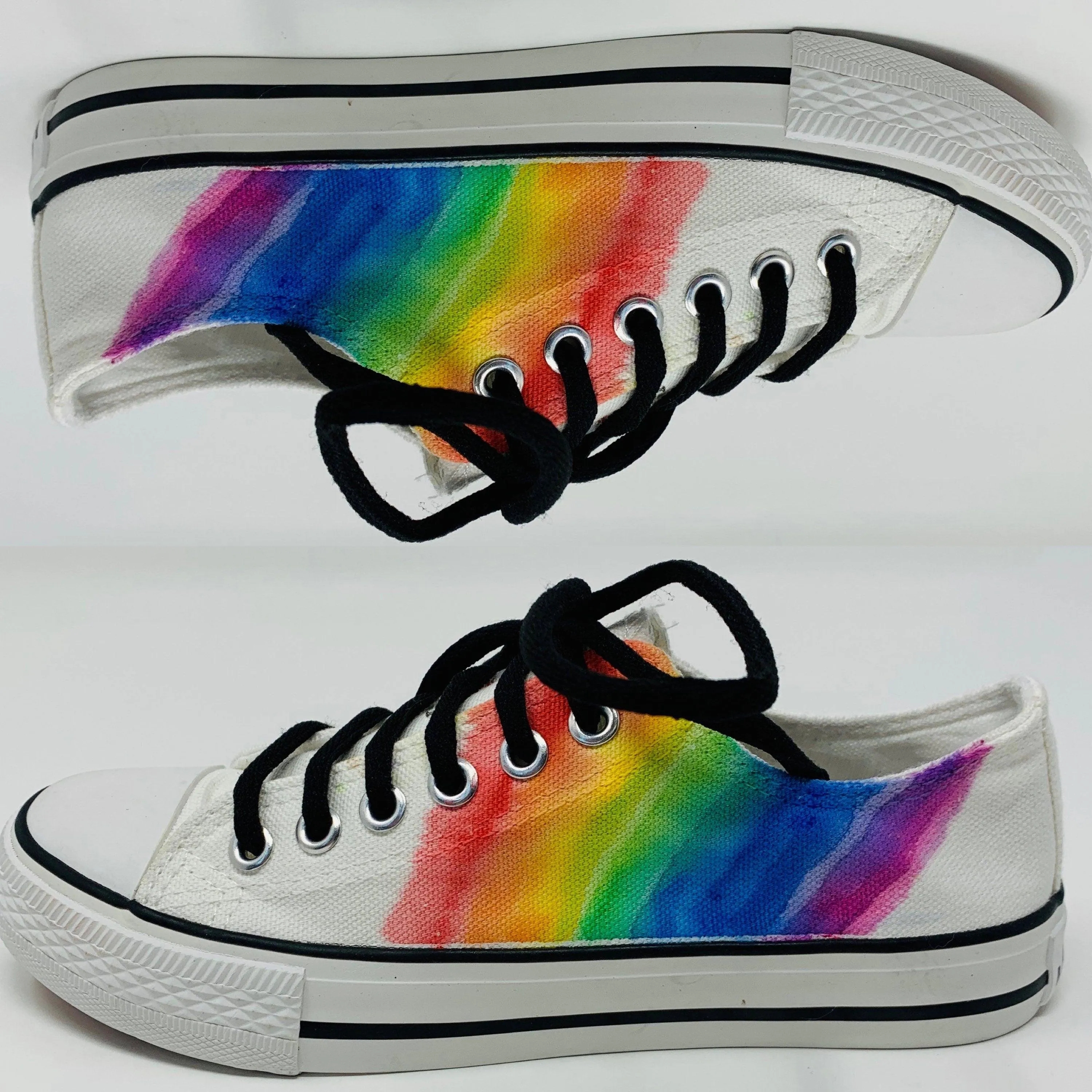 Watercolor Rainbow Sneakers