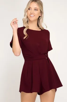 We Believe Romper - Burgundy