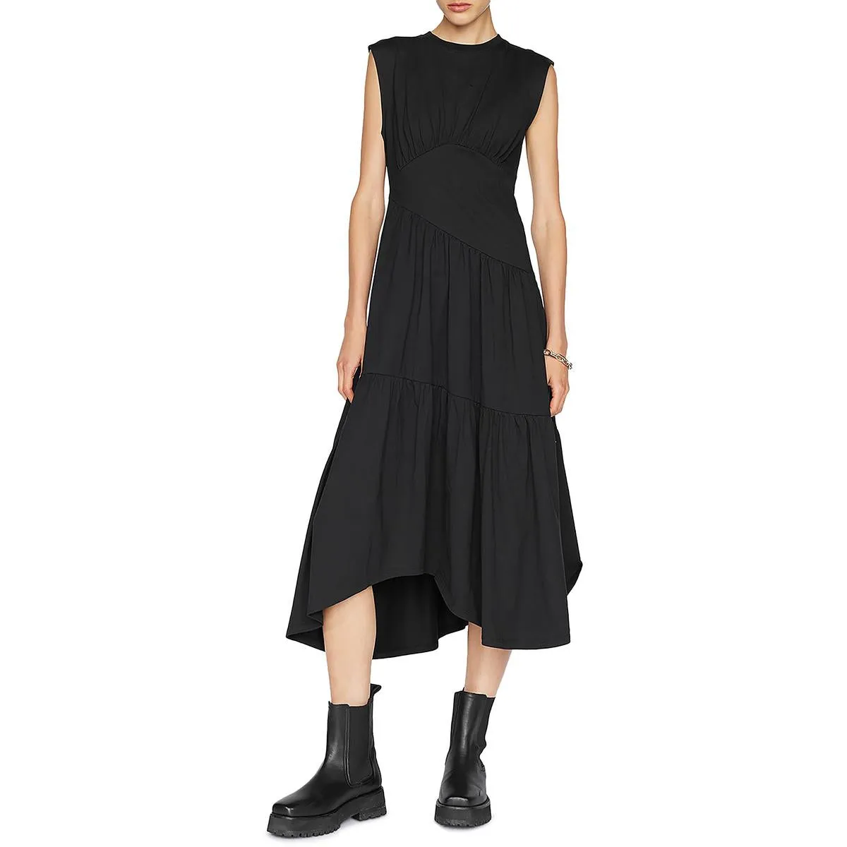 Womens Organic Cotton Mid-Calf Midi Dress