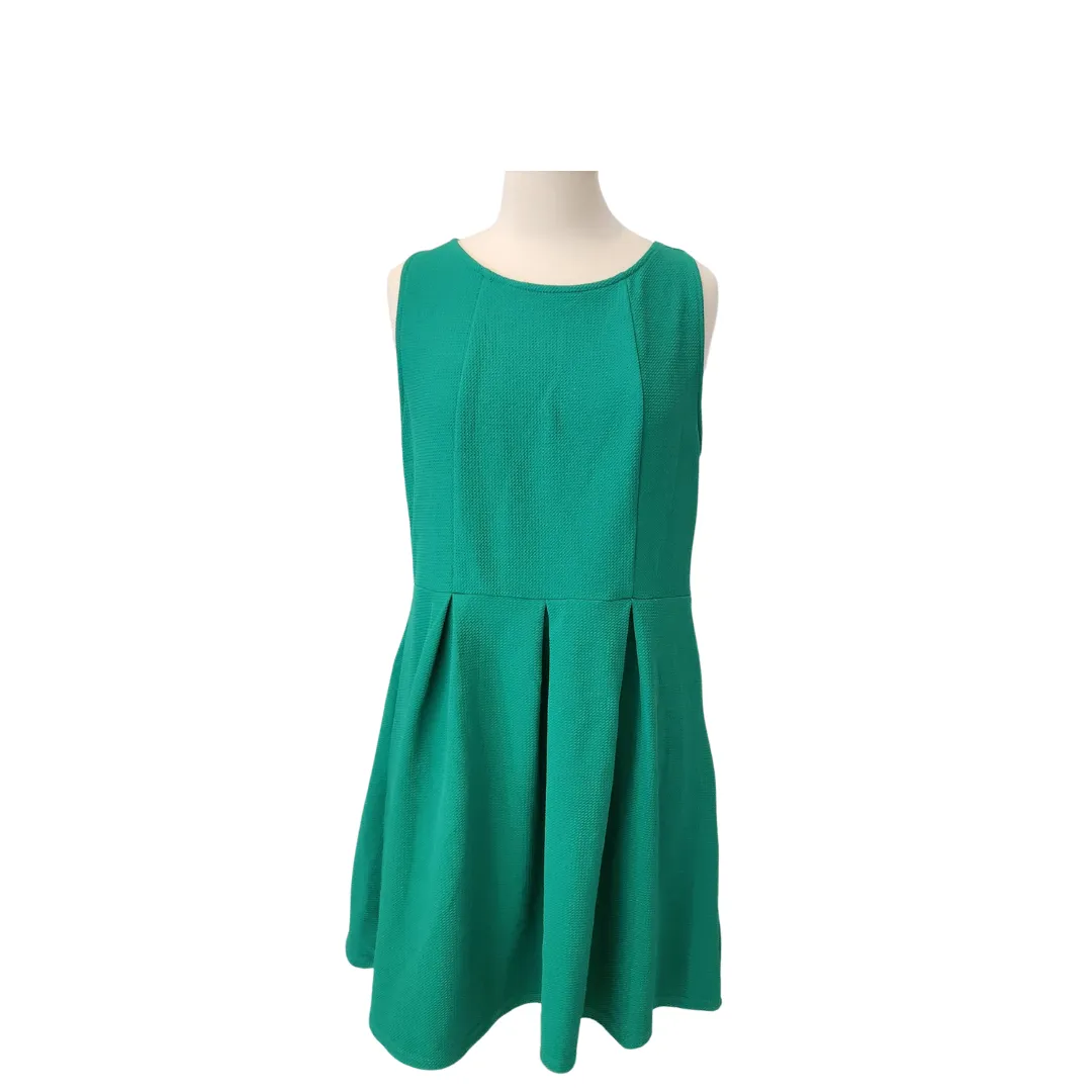 Xhileration Green Sleeveless Knee-length Dress | Like New |